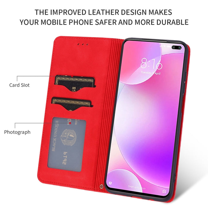 Retro Skin Feel Business Estuche de cuero con tapa horizontal magnética, For Redmi K30 & Poco X2, For Redmi K30 Pro / Poco F2 Pro, For Redmi Note 9 / Redmi 10X 4G, For Redmi Note 9 Pro / Note 9S, For Xiaomi Poco M2 Pro, For Xiaomi Mi CC9 Pro / Note 10