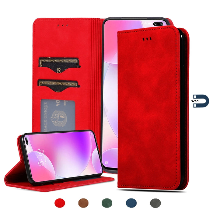 Retro Skin Feel Business Estuche de cuero con tapa horizontal magnética, For Redmi K30 & Poco X2, For Redmi K30 Pro / Poco F2 Pro, For Redmi Note 9 / Redmi 10X 4G, For Redmi Note 9 Pro / Note 9S, For Xiaomi Poco M2 Pro, For Xiaomi Mi CC9 Pro / Note 10