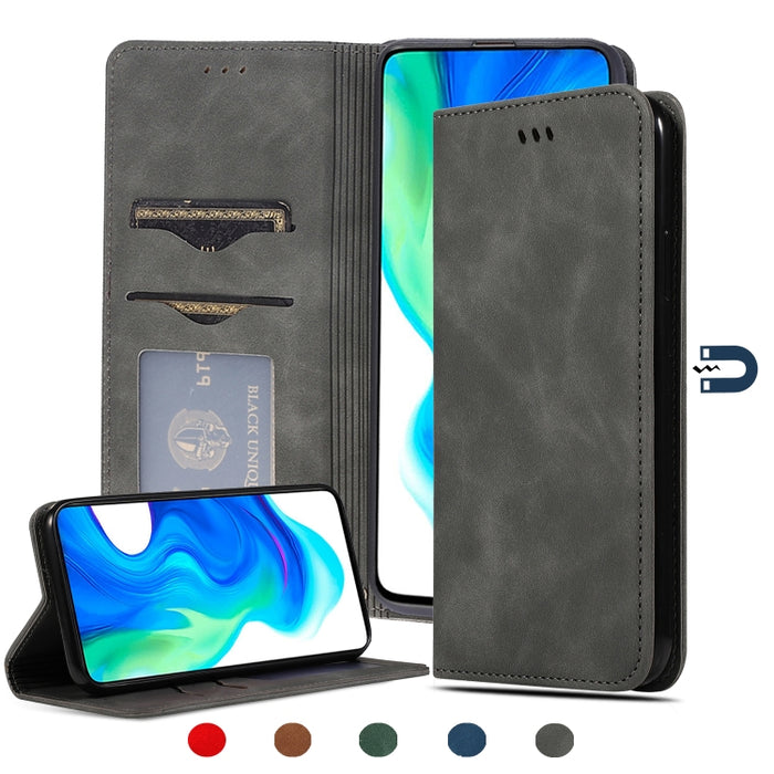 Retro Skin Feel Business Estuche de cuero con tapa horizontal magnética, For Redmi K30 & Poco X2, For Redmi K30 Pro / Poco F2 Pro, For Redmi Note 9 / Redmi 10X 4G, For Redmi Note 9 Pro / Note 9S, For Xiaomi Poco M2 Pro, For Xiaomi Mi CC9 Pro / Note 10
