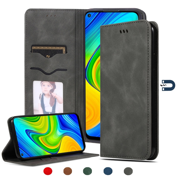 Retro Skin Feel Business Estuche de cuero con tapa horizontal magnética, For Redmi K30 & Poco X2, For Redmi K30 Pro / Poco F2 Pro, For Redmi Note 9 / Redmi 10X 4G, For Redmi Note 9 Pro / Note 9S, For Xiaomi Poco M2 Pro, For Xiaomi Mi CC9 Pro / Note 10
