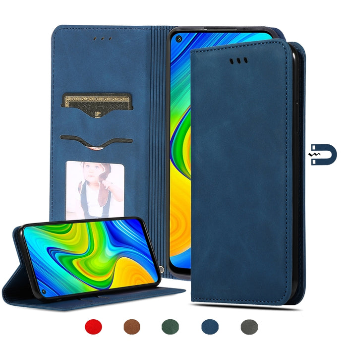 Retro Skin Feel Business Estuche de cuero con tapa horizontal magnética, For Redmi K30 & Poco X2, For Redmi K30 Pro / Poco F2 Pro, For Redmi Note 9 / Redmi 10X 4G, For Redmi Note 9 Pro / Note 9S, For Xiaomi Poco M2 Pro, For Xiaomi Mi CC9 Pro / Note 10