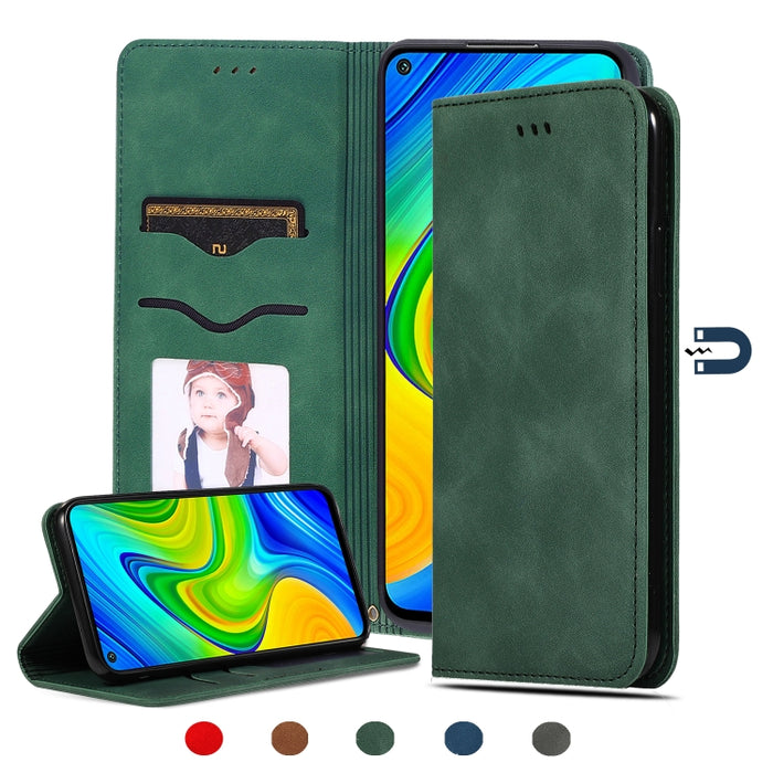 Retro Skin Feel Business Estuche de cuero con tapa horizontal magnética, For Redmi K30 & Poco X2, For Redmi K30 Pro / Poco F2 Pro, For Redmi Note 9 / Redmi 10X 4G, For Redmi Note 9 Pro / Note 9S, For Xiaomi Poco M2 Pro, For Xiaomi Mi CC9 Pro / Note 10