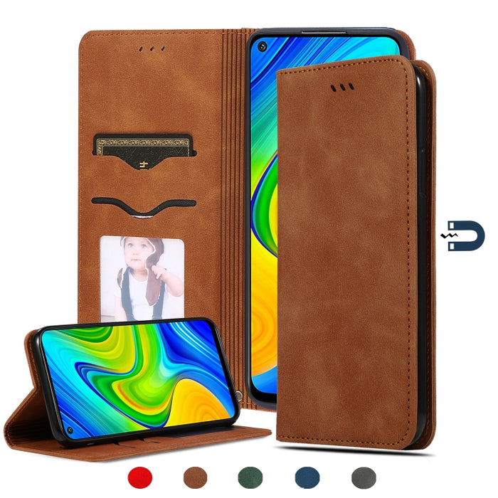 Retro Skin Feel Business Estuche de cuero con tapa horizontal magnética, For Redmi K30 & Poco X2, For Redmi K30 Pro / Poco F2 Pro, For Redmi Note 9 / Redmi 10X 4G, For Redmi Note 9 Pro / Note 9S, For Xiaomi Poco M2 Pro, For Xiaomi Mi CC9 Pro / Note 10