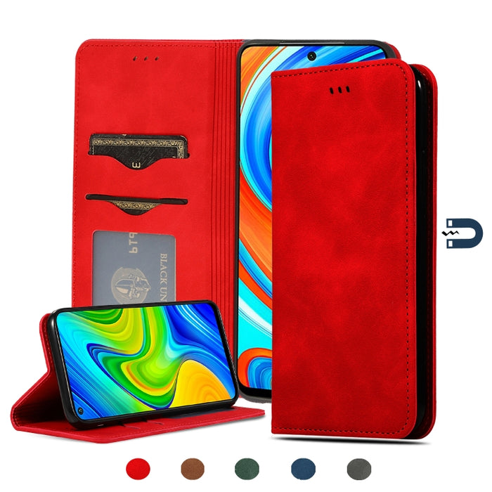 Retro Skin Feel Business Estuche de cuero con tapa horizontal magnética, For Redmi K30 & Poco X2, For Redmi K30 Pro / Poco F2 Pro, For Redmi Note 9 / Redmi 10X 4G, For Redmi Note 9 Pro / Note 9S, For Xiaomi Poco M2 Pro, For Xiaomi Mi CC9 Pro / Note 10