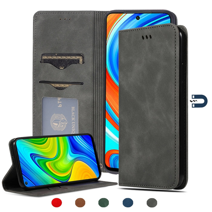 Retro Skin Feel Business Estuche de cuero con tapa horizontal magnética, For Redmi K30 & Poco X2, For Redmi K30 Pro / Poco F2 Pro, For Redmi Note 9 / Redmi 10X 4G, For Redmi Note 9 Pro / Note 9S, For Xiaomi Poco M2 Pro, For Xiaomi Mi CC9 Pro / Note 10
