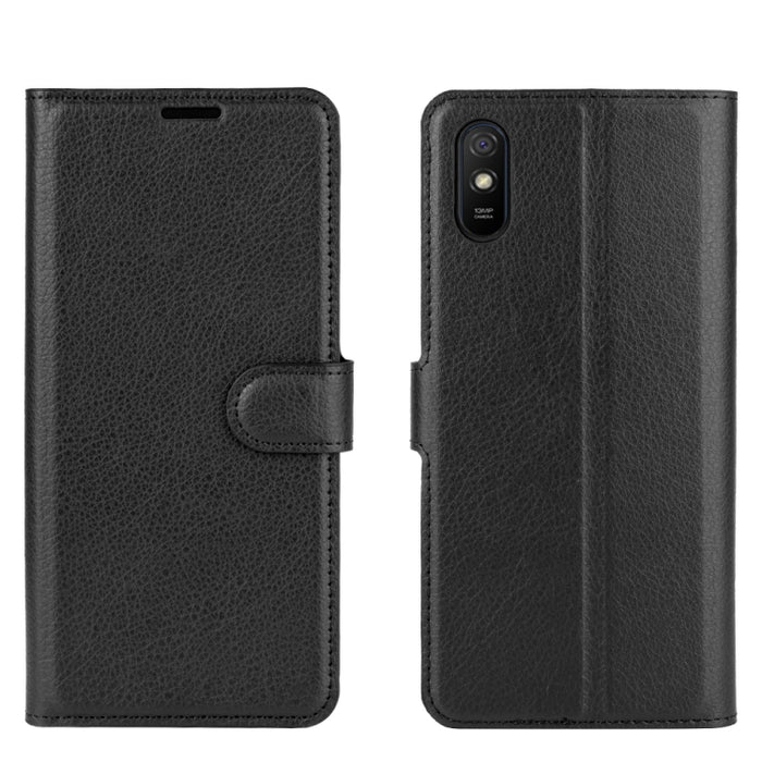 Para Xiaomi Redmi 9A Litchi Texture Funda protectora con tapa horizontal con soporte y ranuras para tarjetas y billetera, For Redmi 9A, For Xiaomi Redmi 9A