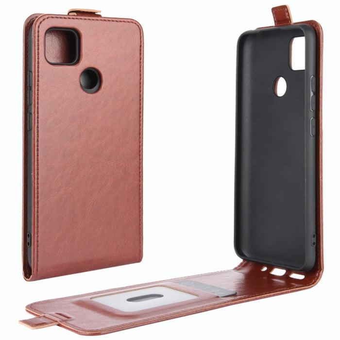 Para Xiaomi Redmi 9C R64 Texture Funda protectora de cuero con tapa vertical única con ranuras para tarjetas y marco de fotos, For Redmi 9C