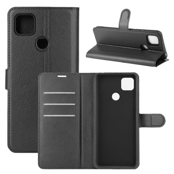 Para Xiaomi Redmi 9C Litchi Texture Funda protectora con tapa horizontal con soporte y ranuras para tarjetas y billetera, For Redmi 9C, For Xiaomi Redmi 9C