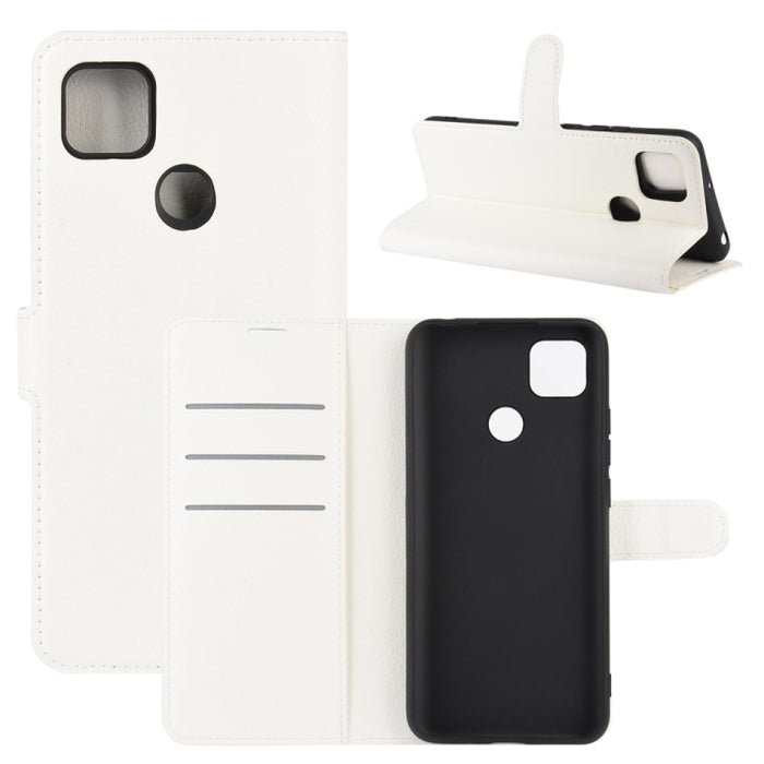 Para Xiaomi Redmi 9C Litchi Texture Funda protectora con tapa horizontal con soporte y ranuras para tarjetas y billetera, For Redmi 9C, For Xiaomi Redmi 9C