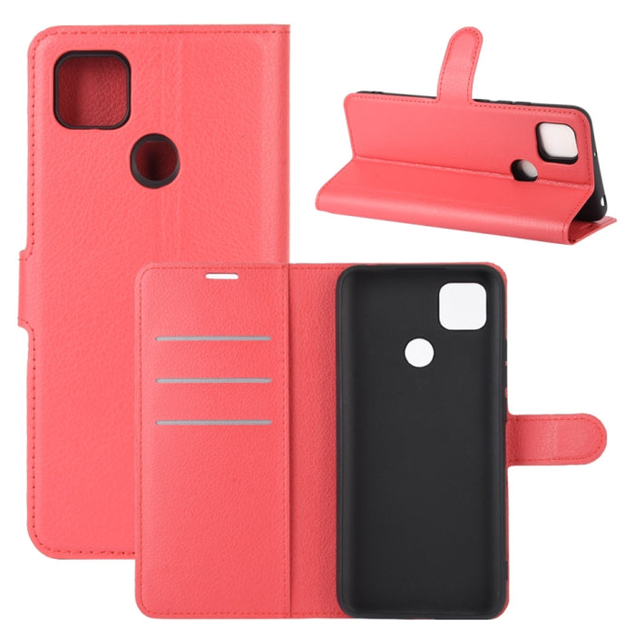 Para Xiaomi Redmi 9C Litchi Texture Funda protectora con tapa horizontal con soporte y ranuras para tarjetas y billetera, For Redmi 9C, For Xiaomi Redmi 9C