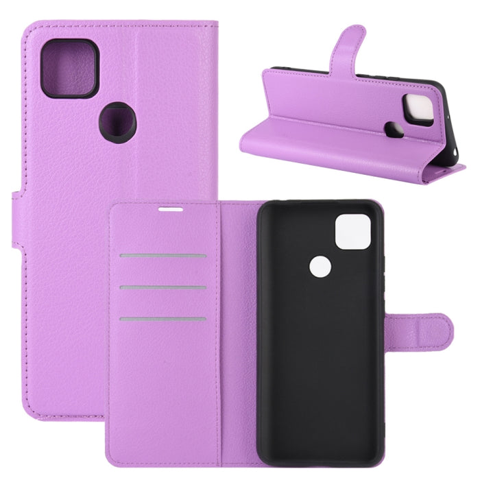 Para Xiaomi Redmi 9C Litchi Texture Funda protectora con tapa horizontal con soporte y ranuras para tarjetas y billetera, For Redmi 9C, For Xiaomi Redmi 9C