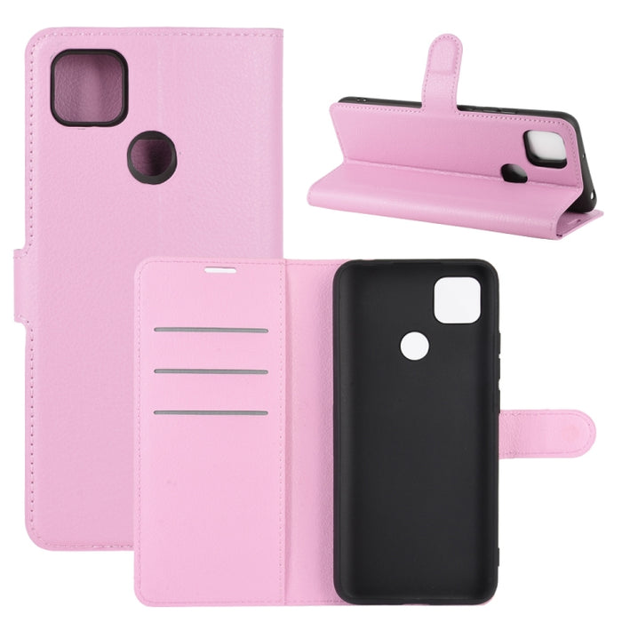 Para Xiaomi Redmi 9C Litchi Texture Funda protectora con tapa horizontal con soporte y ranuras para tarjetas y billetera, For Redmi 9C, For Xiaomi Redmi 9C
