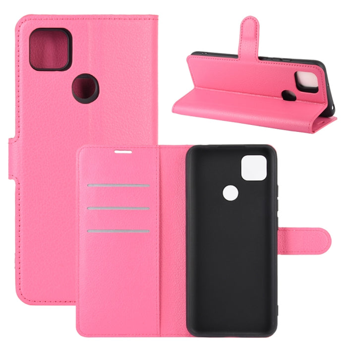 Para Xiaomi Redmi 9C Litchi Texture Funda protectora con tapa horizontal con soporte y ranuras para tarjetas y billetera, For Redmi 9C, For Xiaomi Redmi 9C