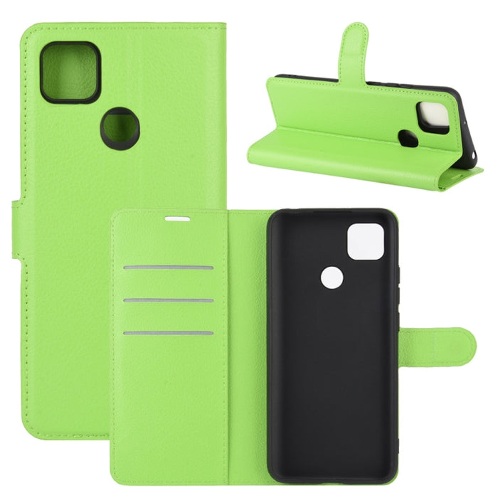 Para Xiaomi Redmi 9C Litchi Texture Funda protectora con tapa horizontal con soporte y ranuras para tarjetas y billetera, For Redmi 9C, For Xiaomi Redmi 9C