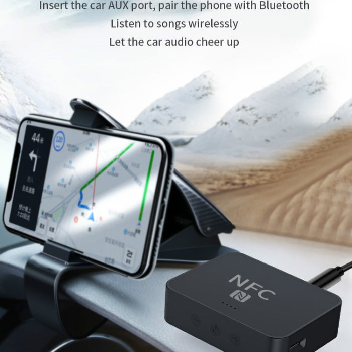 R6 NFC Bluetooth 5.0 Receptor de música de escritorio Receptor Bluetooth, compatible con tarjeta TF