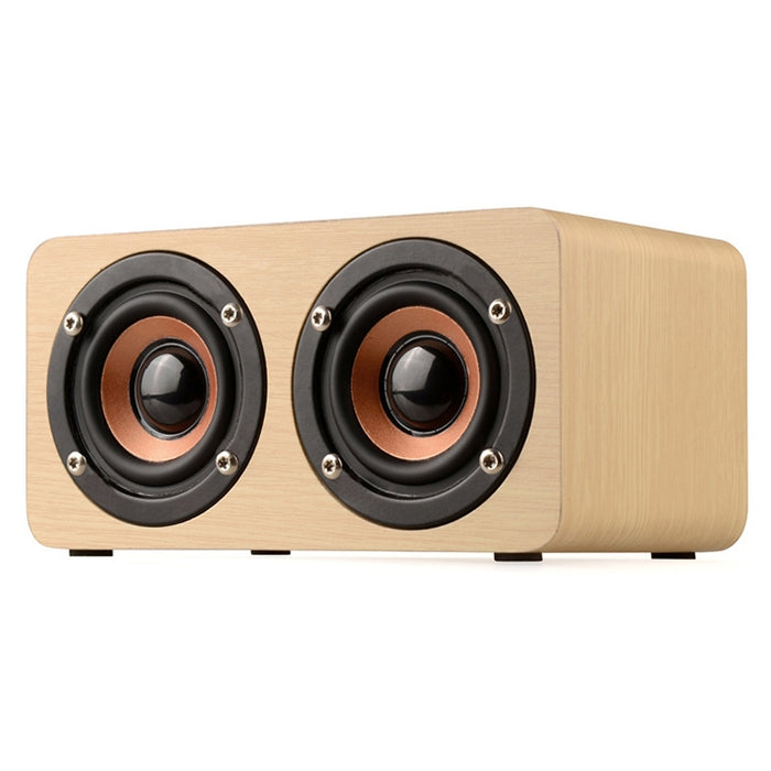 W5 Portable HiFi Shock Bass Altavoz Bluetooth de madera, W5