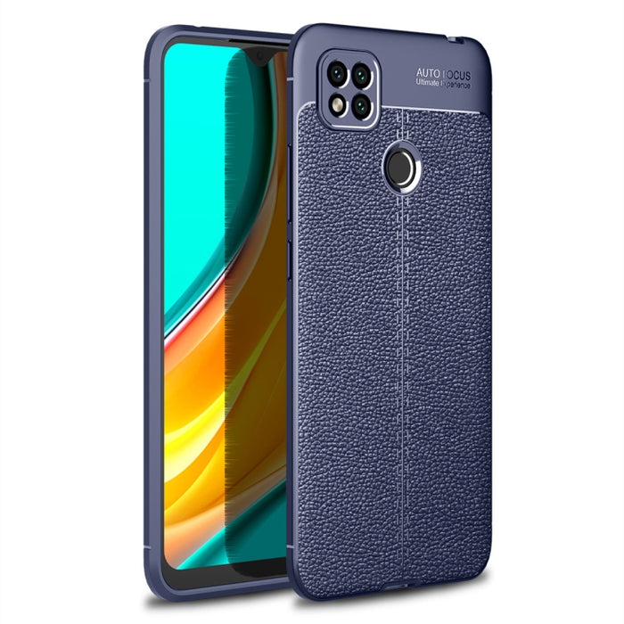 Estuche a prueba de golpes de TPU con textura Litchi, For Xiaomi Redmi 9A, For Xiaomi Redmi 9C