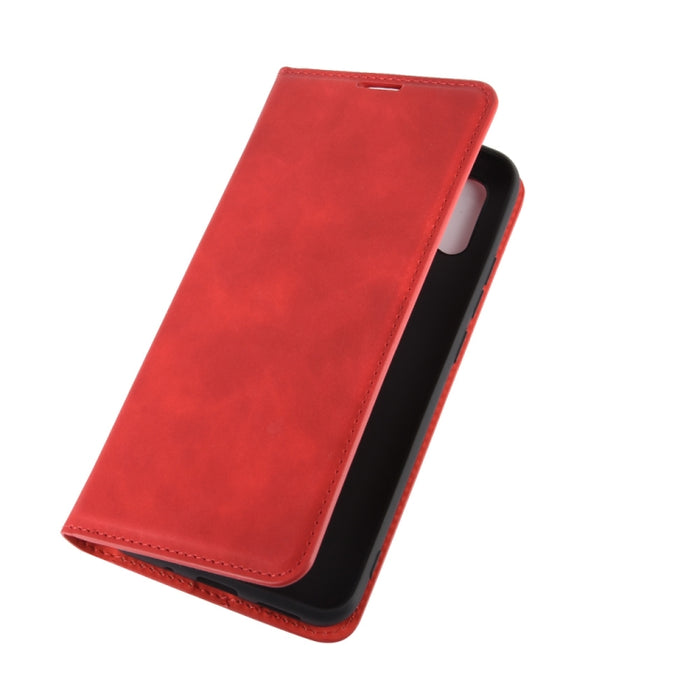Para Xiaomi Redmi 9A Estuche de cuero con succión magnética de negocios de piel retro con soporte, ranuras para tarjetas y billetera, For Redmi 9A