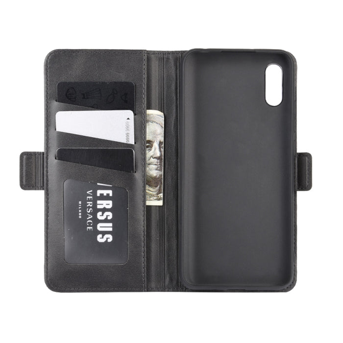 Para Xiaomi Redmi 9A Estuche de cuero con tapa horizontal con hebilla magnética de doble cara con soporte y ranuras para tarjetas y billetera, For Redmi 9A, For Xiaomi Redmi 9A
