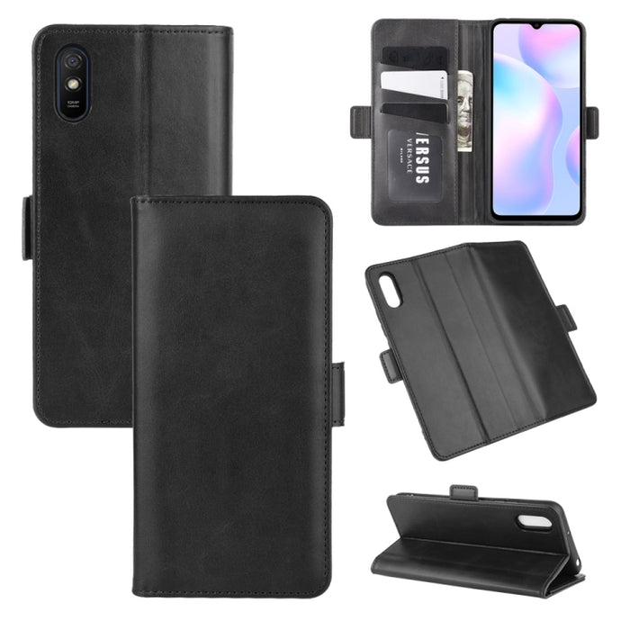 Para Xiaomi Redmi 9A Estuche de cuero con tapa horizontal con hebilla magnética de doble cara con soporte y ranuras para tarjetas y billetera, For Redmi 9A, For Xiaomi Redmi 9A