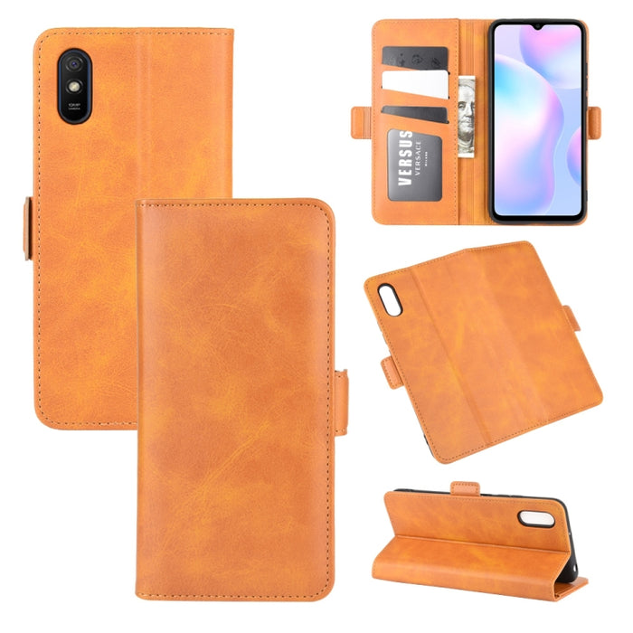 Para Xiaomi Redmi 9A Estuche de cuero con tapa horizontal con hebilla magnética de doble cara con soporte y ranuras para tarjetas y billetera, For Redmi 9A, For Xiaomi Redmi 9A