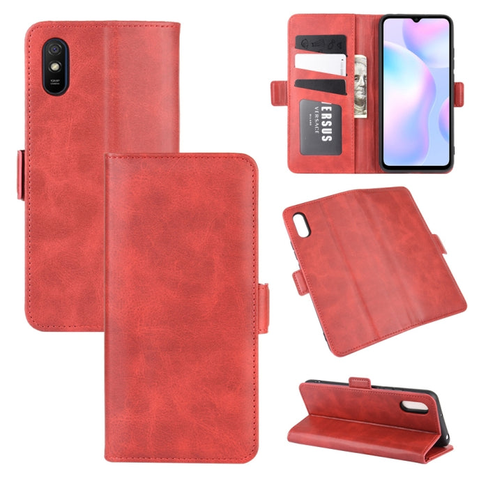 Para Xiaomi Redmi 9A Estuche de cuero con tapa horizontal con hebilla magnética de doble cara con soporte y ranuras para tarjetas y billetera, For Redmi 9A, For Xiaomi Redmi 9A