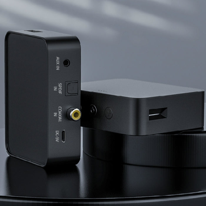 Transmisor de TV para ordenador T6 Bluetooth 5,0, fibra coaxial, AUX, tarjeta TF multifunción, transmisor de Audio Bluetooth HiFI