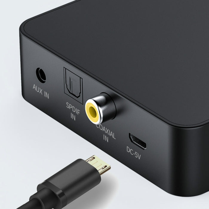 Transmisor de TV para ordenador T6 Bluetooth 5,0, fibra coaxial, AUX, tarjeta TF multifunción, transmisor de Audio Bluetooth HiFI