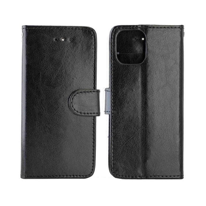 Estuche protector con tapa horizontal de cuero con textura de caballo loco con soporte y ranuras para tarjetas y billetera y marco de fotos, For iPhone 12 Pro Max, For iPhone 12 mini, For iPhone 12 / 12 Pro