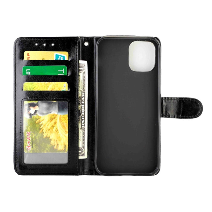 Estuche protector con tapa horizontal de cuero con textura de caballo loco con soporte y ranuras para tarjetas y billetera y marco de fotos, For iPhone 12 Pro Max, For iPhone 12 mini, For iPhone 12 / 12 Pro