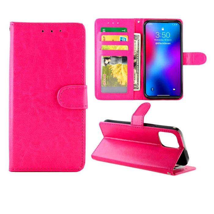 Estuche protector con tapa horizontal de cuero con textura de caballo loco con soporte y ranuras para tarjetas y billetera y marco de fotos, For iPhone 12 Pro Max, For iPhone 12 mini, For iPhone 12 / 12 Pro