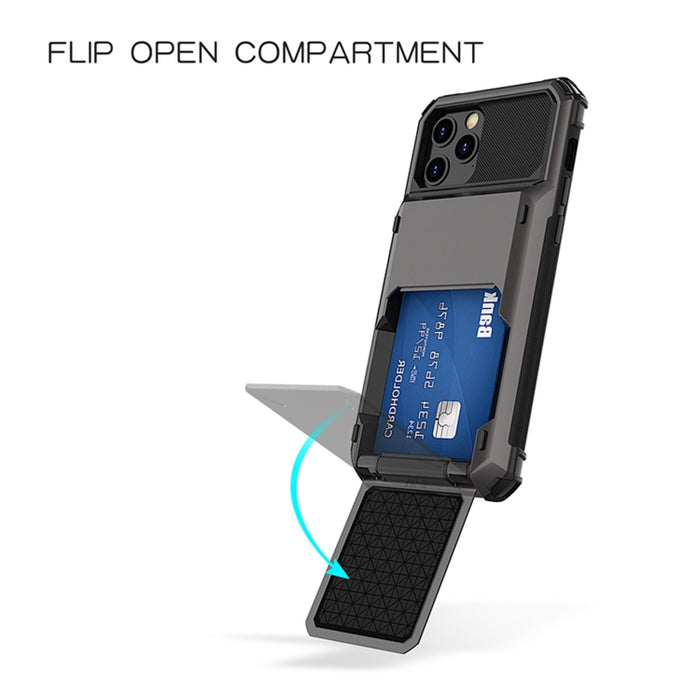 Para iPhone 12, resistente a los arañazos, resistente a los golpes, resistente, resistente, armadura protectora con ranura para tarjeta, For iPhone 12 mini
