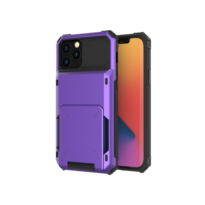 Para iPhone 12, resistente a los arañazos, resistente a los golpes, resistente, resistente, armadura protectora con ranura para tarjeta, For iPhone 12 mini
