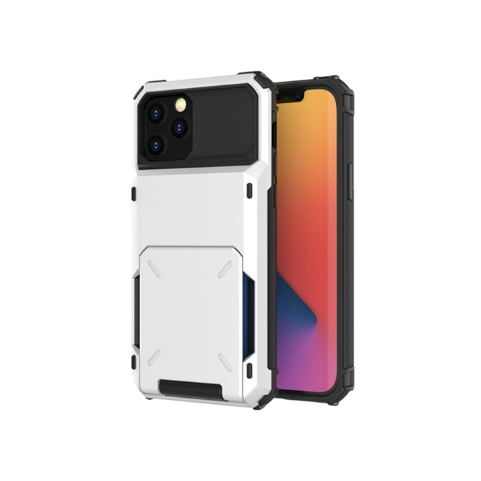 Para iPhone 12 Pro Max Estuche protector de armadura resistente resistente a los arañazos resistente a los golpes con tarjeta Solt, For iPhone 12 Pro Max