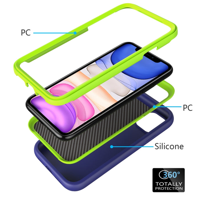 Para iPhone 11 Pro Wave Pattern 3 en 1 Funda protectora de silicona + PC a prueba de golpes, For iPhone 11 Pro