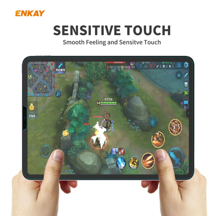 Para iPad Pro 11 2020/2018 2 PCS ENKAY Hat-Prince 0.33mm 9H Dureza superficial 2.5D Protector de vidrio templado a prueba de explosiones
