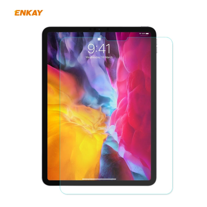 Para iPad Pro 11 2020/2018 2 PCS ENKAY Hat-Prince 0.33mm 9H Dureza superficial 2.5D Protector de vidrio templado a prueba de explosiones