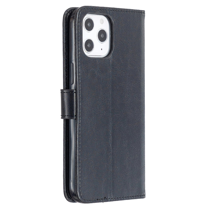Para iPhone 12 Pro Max Crazy Horse Texture Funda de cuero con tapa horizontal con soporte y ranuras para tarjetas y billetera y marco de fotos, For iPhone 12 Pro Max