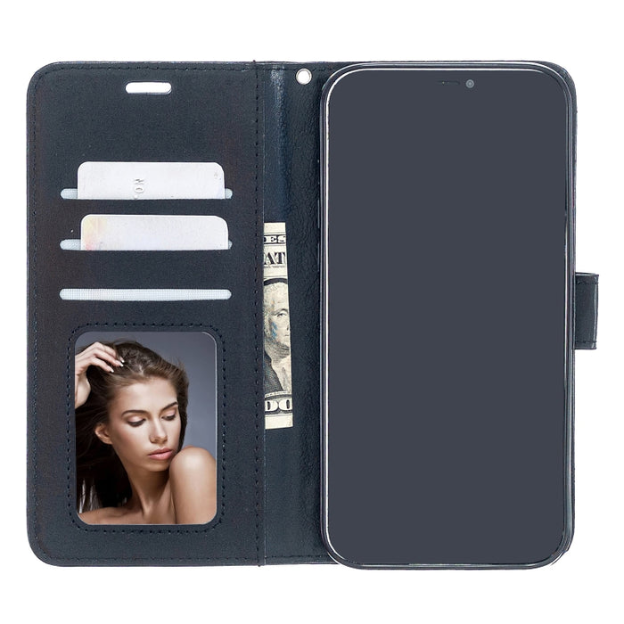 Para iPhone 12 Pro Max Crazy Horse Texture Funda de cuero con tapa horizontal con soporte y ranuras para tarjetas y billetera y marco de fotos, For iPhone 12 Pro Max
