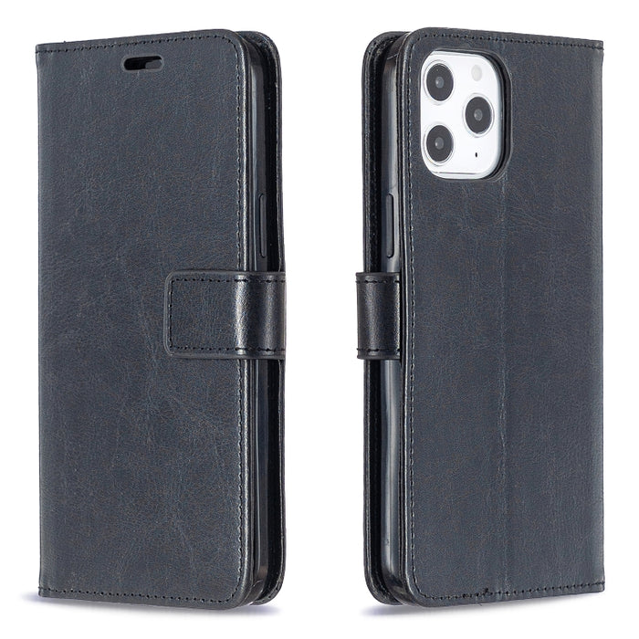 Para iPhone 12 Pro Max Crazy Horse Texture Funda de cuero con tapa horizontal con soporte y ranuras para tarjetas y billetera y marco de fotos, For iPhone 12 Pro Max