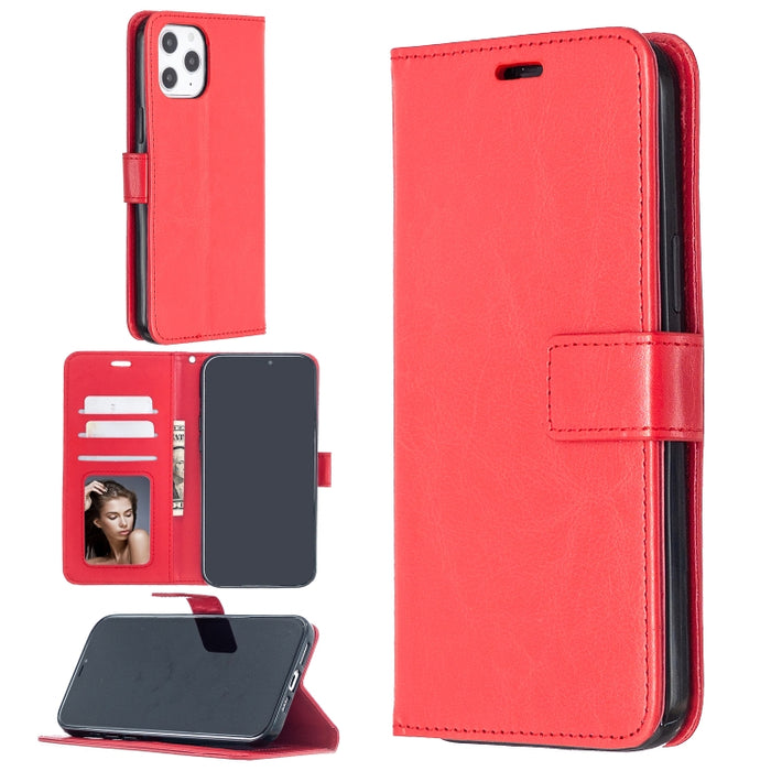 Para iPhone 12 Pro Max Crazy Horse Texture Funda de cuero con tapa horizontal con soporte y ranuras para tarjetas y billetera y marco de fotos, For iPhone 12 Pro Max