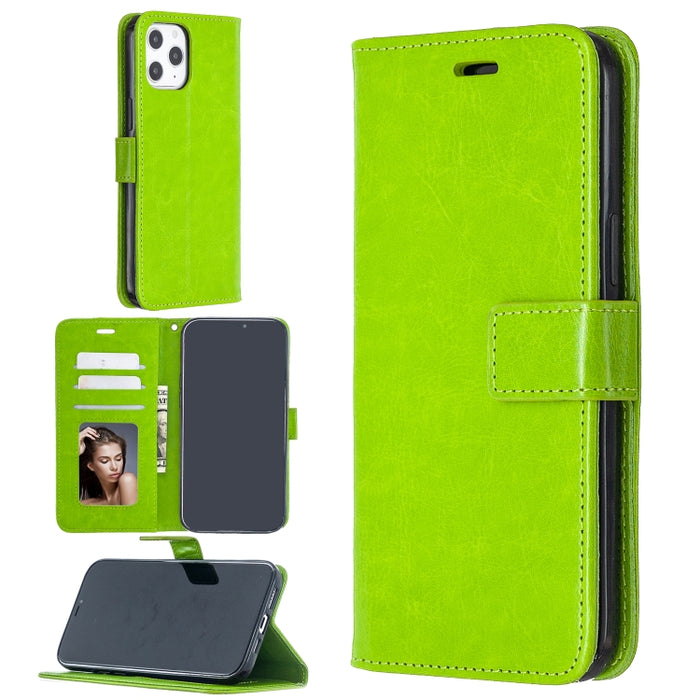 Para iPhone 12 Pro Max Crazy Horse Texture Funda de cuero con tapa horizontal con soporte y ranuras para tarjetas y billetera y marco de fotos, For iPhone 12 Pro Max