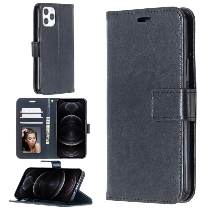 Para iPhone 12 Pro / 12 Max Crazy Horse Texture Funda de cuero con tapa horizontal con soporte y ranuras para tarjetas y billetera y marco de fotos, For iPhone 12 / 12 Pro