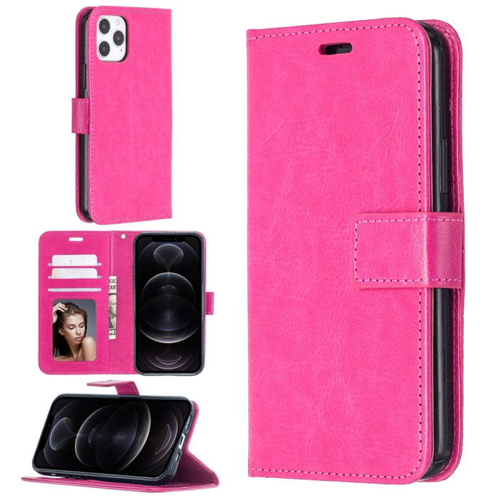 Para iPhone 12 Pro / 12 Max Crazy Horse Texture Funda de cuero con tapa horizontal con soporte y ranuras para tarjetas y billetera y marco de fotos, For iPhone 12 / 12 Pro