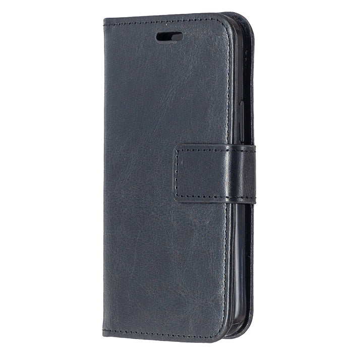 Para iPhone 12 Crazy Horse Texture Funda de cuero con tapa horizontal con soporte y ranuras para tarjetas y billetera y marco de fotos, For iPhone 12 mini