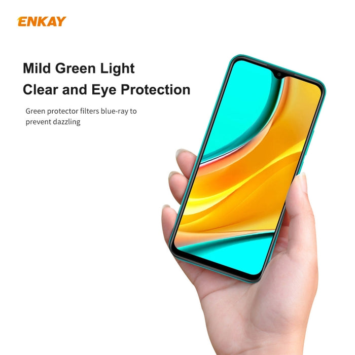 ENKAY Hat-Prince 0.26mm 9H 6D Pantalla completa curvada Protección ocular Película verde Protector de vidrio templado, For Xiaomi Redmi Note 8 Pro, For Redmi Note 9S/Note 9 Pro (Max), ForRedmi 10X 4G / Redmi Note 9, For Xiaomi Redmi 9 / 9A / 9C        ...