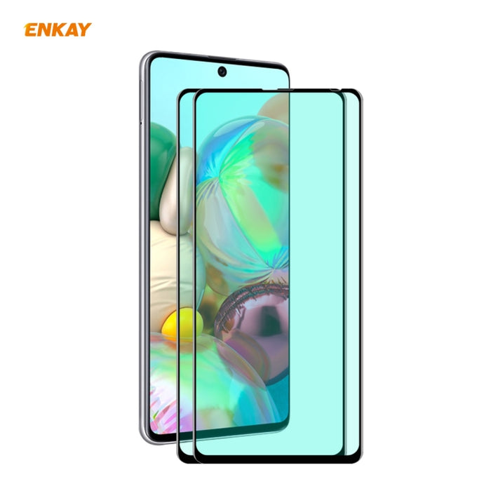 2 uds ENKAY Hat-Prince 0,26mm 9H 6D pantalla completa curvada protección ocular película verde Protector de vidrio templado, For Xiaomi Redmi Note 8 Pro, For Xiaomi Redmi Note 9S/Note 9 Pro, For Redmi 10X 4G/Redmi Note 9, For Xiaomi Redmi 9 / 9A / 9C  ...