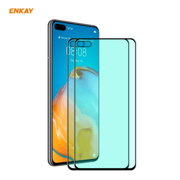 2 uds ENKAY Hat-Prince 0,26mm 9H 6D pantalla completa curvada protección ocular película verde Protector de vidrio templado, For Xiaomi Redmi Note 8 Pro, For Xiaomi Redmi Note 9S/Note 9 Pro, For Redmi 10X 4G/Redmi Note 9, For Xiaomi Redmi 9 / 9A / 9C  ...