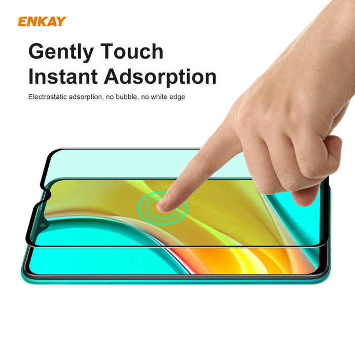 5 uds ENKAY Hat-Prince 0,26mm 9H 6D pantalla completa curvada protección ocular película verde Protector de vidrio templado, For Xiaomi Redmi Note 8 Pro, For Redmi Note 9S/Note 9 Pro, For Redmi 10X 4G/Redmi Note 9, For Xiaomi Redmi 9 / 9A / 9C         ...