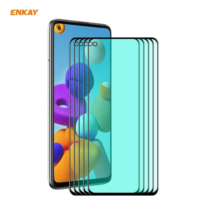 5 uds ENKAY Hat-Prince 0,26mm 9H 6D pantalla completa curvada protección ocular película verde Protector de vidrio templado, For Xiaomi Redmi Note 8 Pro, For Redmi Note 9S/Note 9 Pro, For Redmi 10X 4G/Redmi Note 9, For Xiaomi Redmi 9 / 9A / 9C         ...
